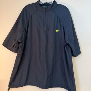 ⛳Masters Collection Golf Short Sleeve Windbreaker Navy Quarter Zip Large